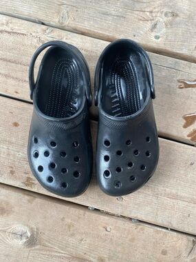 CROCS Kids Black Waterproof Clog with Vent Holes